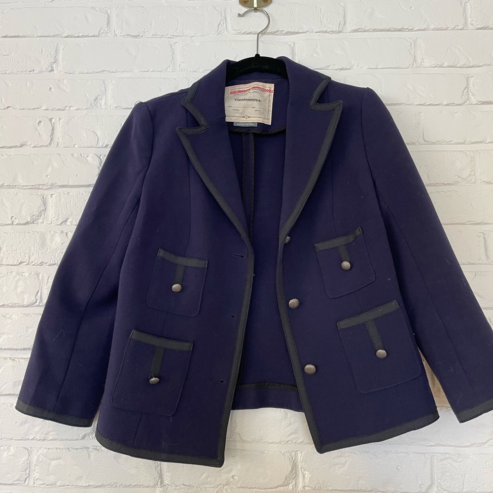 Size 4 Navy Blazer w/ Black Trim